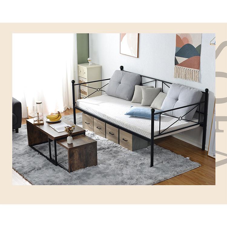 ソファーパイプベット パイプベッドシングルベッドソファベッド伸長式ベッドセミダブル