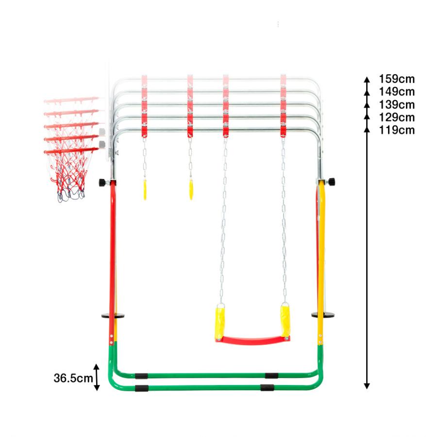 鉄棒 室内 屋外 折りたたみ ブランコ 吊り輪 バスケットゴール 高さ調節 子供用 キッズ てつぼう 子供 安全 こども 鉄棒練習 誕生日 プレゼント 一年保証｜busyman-jp｜20
