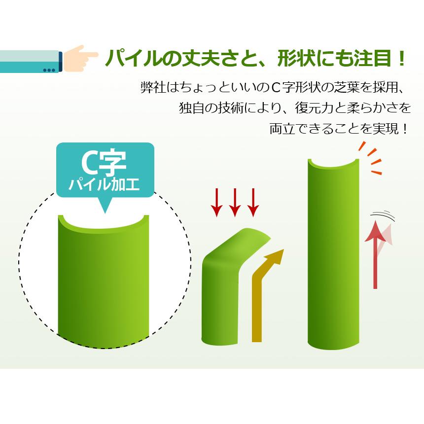 人工芝 ロール 1m×5m 芝丈20mm ピン12本 4色立体感 透水穴つき リアル 高品質 高密度 高耐久 芝庭 人工芝生 ガーデニング アウトドア｜busyman-jp｜08