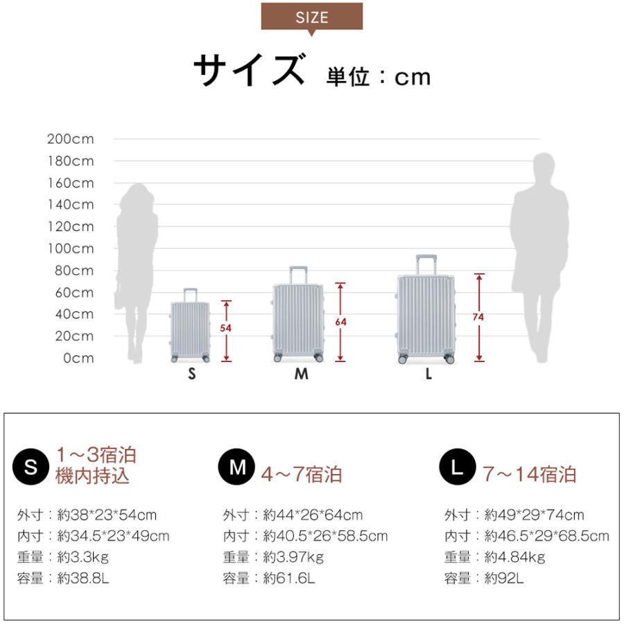 ブラック キャリーケースtanobi Mサイズ アルミ TSAロック ブラック キャリーケースtanobi Mサイズ アルミ TSAロック
