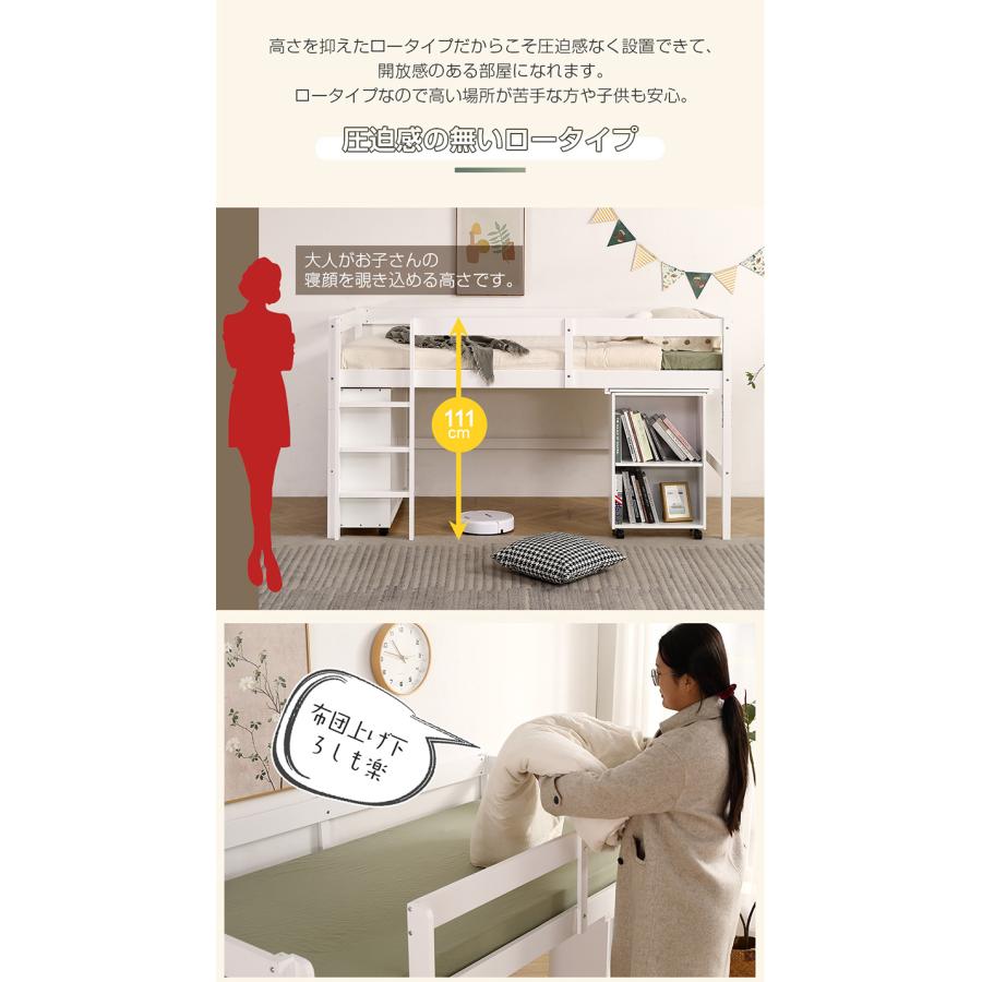 BTM 【日曜日☆全品5%OFF】システムベッド ロフトベッド シングル 収納