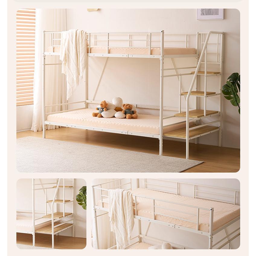 ロフトベッド 2段ベッド 階段 階段付きパイプベッド 【直接引き渡し！！］ ロフトベッド 2段ベッド 階段付き パイプ パイプベッド セミダブル