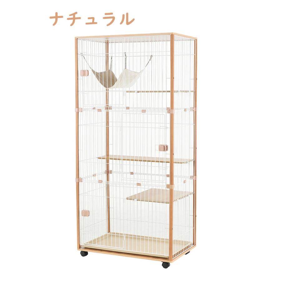 BTM 猫ケージ 3段 大型 キャットケージ 木製フレーム キャスター BTM 猫ケージ 3段 大型 キャットケージ 木製フレーム キャスター