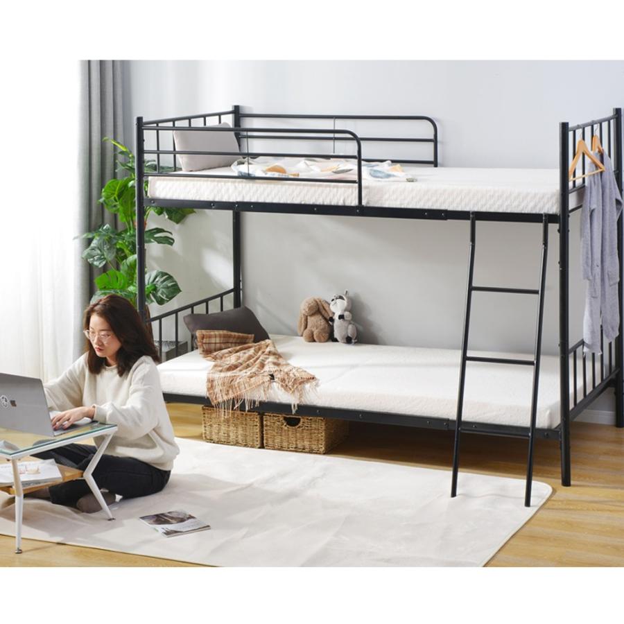 爆安プライス 二段ベッド 二段ベッドパイプ耐震 分割可能社員寮 子供