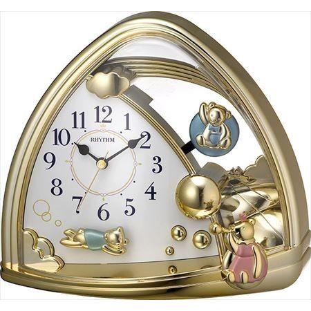 置き時計 置時計 振り子時計 リズム時計 ファンタジーランドSR 金色 4SG762SR18 RHYTHM リズム時計工業｜butler