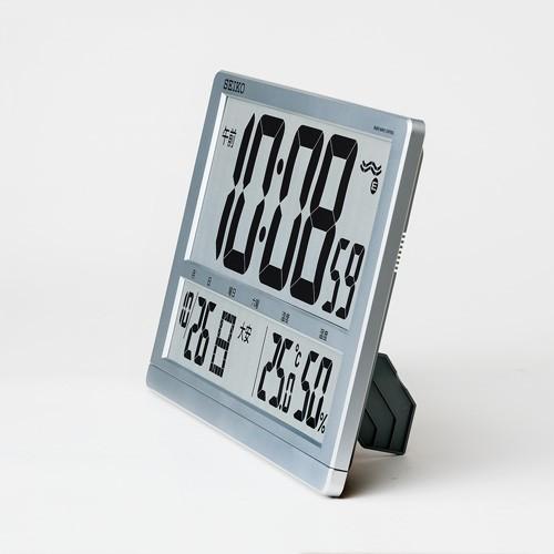 掛け時計 置き時計 掛け置き兼用 温度湿度計 日付表示 電波時計 セイコー SEIKO クロック デジタル 温度 湿度表示 SQ433S｜butler｜02