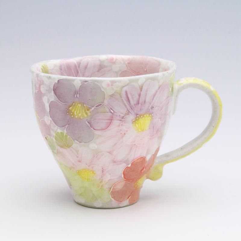 受注生産】工房ゆずりは 紅彩花小紋 マグカップ : 舞陶館 - 通販