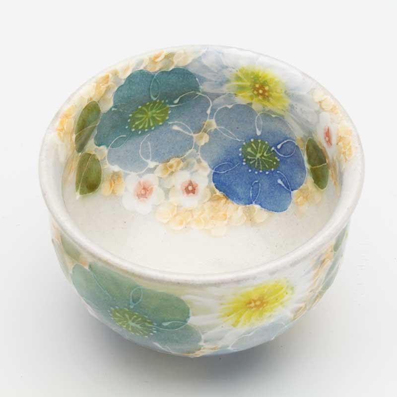 受注生産】工房ゆずりは 釉彩青花 福々碗（平型） : 舞陶館 - 通販