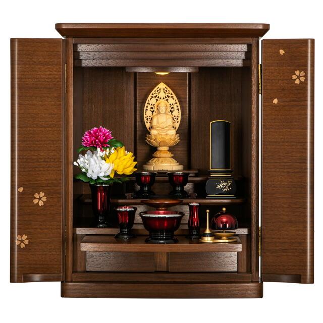 ゲキヤス仏壇店 【限定セール】仏壇 コンパクト モダン ミニ 桜 家具調