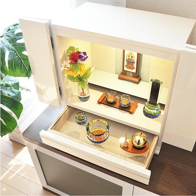 ゲキヤス仏壇店 仏壇 コンパクト ホワイトミニ モダン おしゃれ 15号