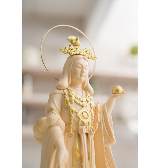 仏像 仏壇用 RIYAK 吉祥天 GRANDE 仏具 小物 仏具用品 木彫り おしゃれ かわいい コンパクト 仏壇 仏具 神具 激安仏壇店 gs_4