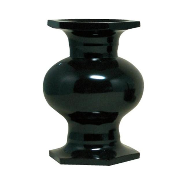 真宗用具足 新菖蒲型 たま菖蒲 黒光色 花立 おしゃれ かわいい コンパクト 仏壇 仏具 神具 激安仏壇店