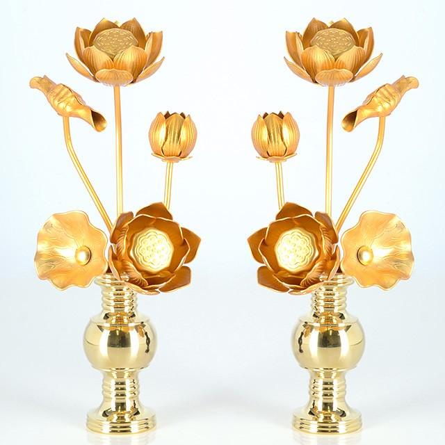 常花 仏具 「真鍮製常花 3寸5本立消金 華鋲用」 小常花 仏具 仏壇用 造花 仏具用品 お供え 供花 仏花 おしゃれ かわいい コンパクト 仏壇 仏具 神具 激安仏壇店