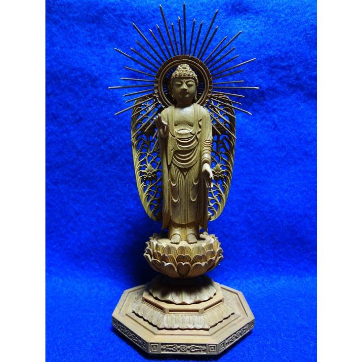 驚きの値段 浄土真宗本願寺派 西 仏像 白檀 八角台座 西立弥陀 西型光背 ４ ５寸 楽天市場 Zoetalentsolutions Com