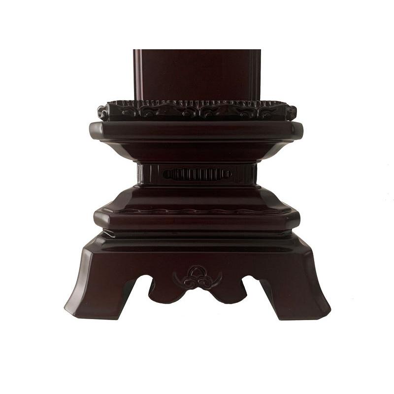 位牌 唐木 葵角切 黒檀 紫檀 4.0寸 文字彫り一霊分無料