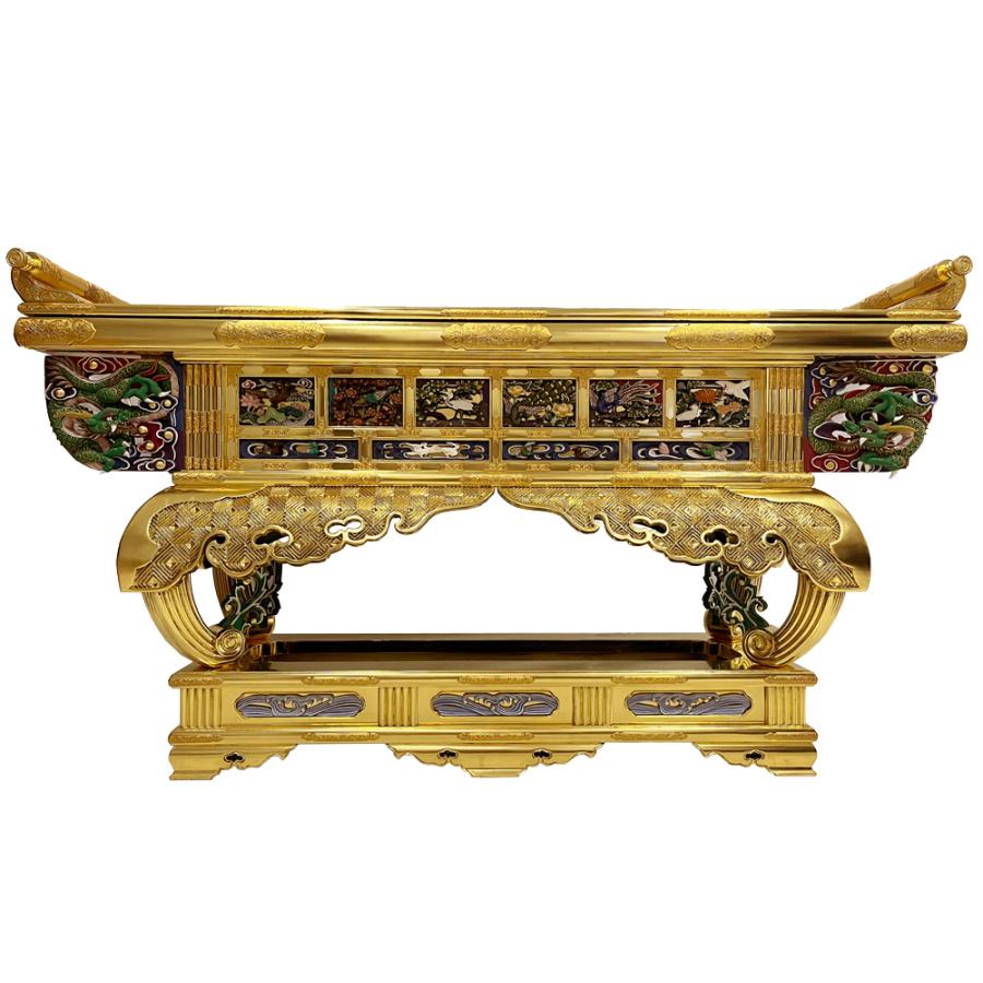 寺院 仏具 寺院用 (本願寺派 西) 寺院仏具 六鳥型前卓 経机 机 7.0尺