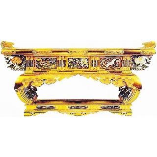 寺院 仏具 寺院用 (本願寺派 西) 寺院仏具 三鳥型前卓 経机 机 6.5尺