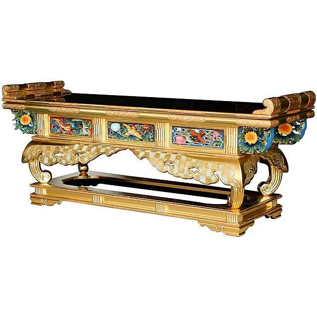 仏具 寺院用 (本願寺派 西) 寺院仏具 祖師 御代前 前卓 経机 机 4.0尺 