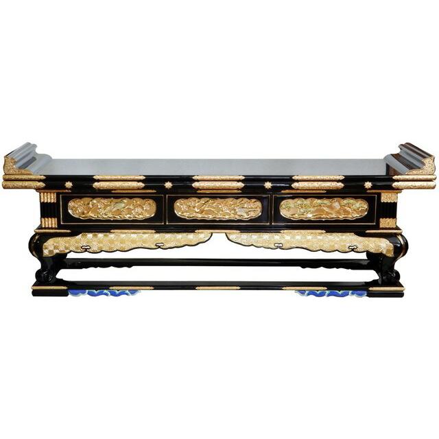 本願寺派 西 寺院仏具 脇壇卓 経机 机 三間 4.5尺 : 仏壇職人 関工作所