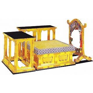 仏具 寺院用 (本願寺派 西) 礼盤一式 (登高座) 2尺2寸 : 仏壇職人 関