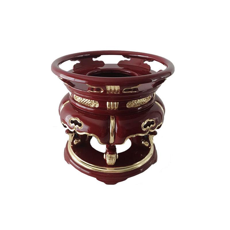 寺院仏具 丸磬子台 けいす キン子台 五本脚 若葉入 7寸 本願寺派 西