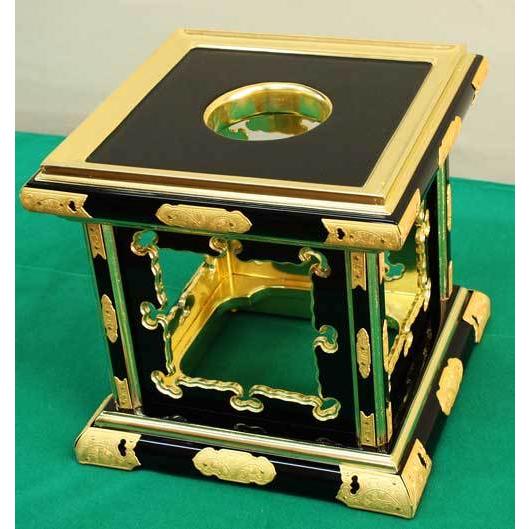 海外品 仏具 寺院用 真宗大谷派 東 寺院仏具 八ツ猪目輪台 りん台 おりん 台 金具打 1尺 【AA1729887972】(60588円)