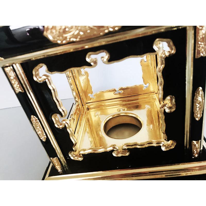 海外品 仏具 寺院用 真宗大谷派 東 寺院仏具 八ツ猪目輪台 りん台 おりん 台 金具打 1尺 【AA1729887972】(60588円)