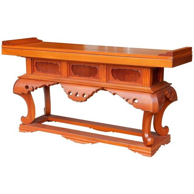 仏具 寺院用 各宗派 鎌倉型前卓 欅 8尺_1