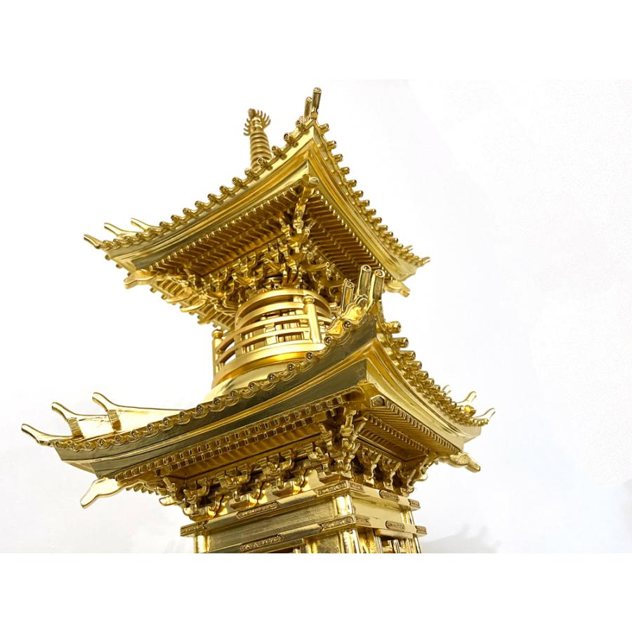 仏像(仏具、仏壇)1 寺院 多宝塔 金具打 1尺3寸 木製 寺院仏具 各宗派 : 仏壇職人 関