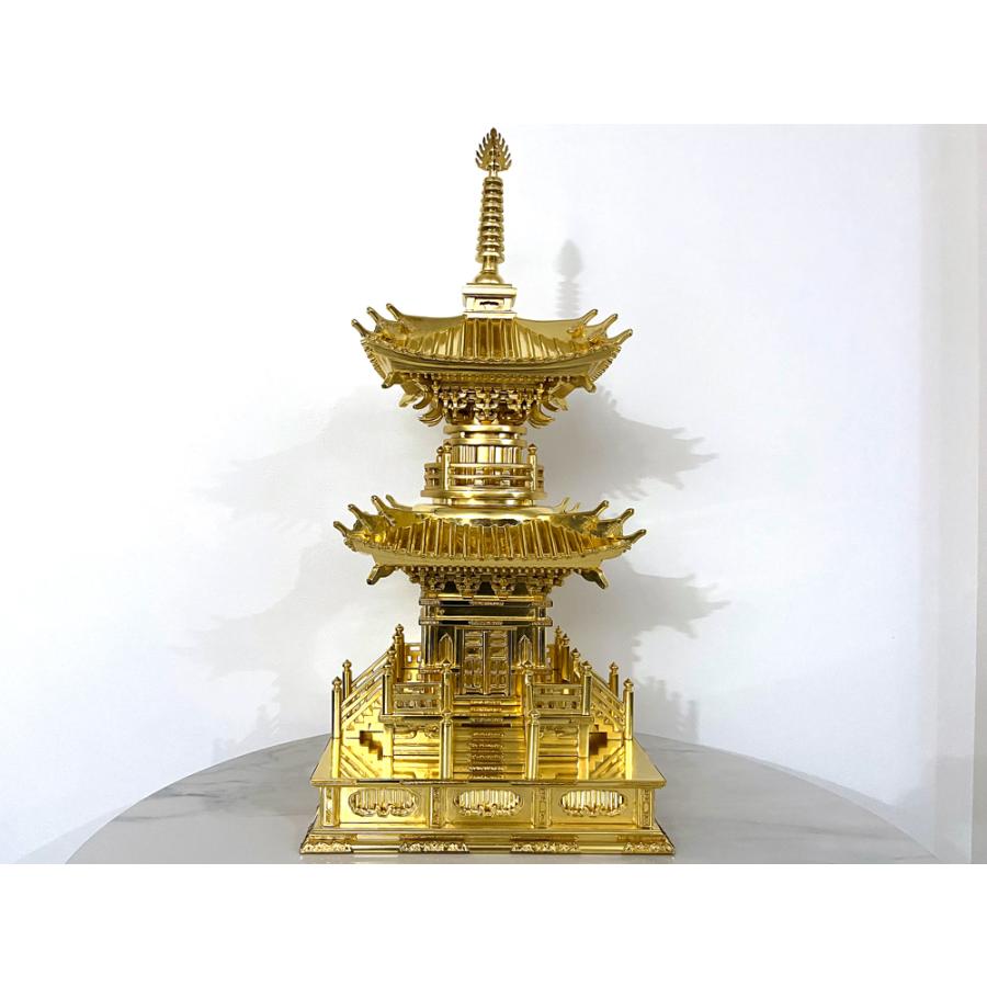 寺院 多宝塔 金具打 1尺3寸 木製 寺院仏具 各宗派 : 仏壇職人 関