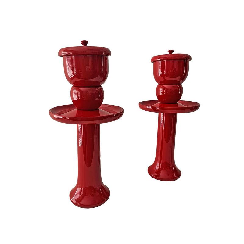 【寺院仏具】茶湯器（一対）小サイズ 寺院仏具 寺院 献茶湯器 1対 大 仏具 寺院用 : 仏壇職人 関工作所