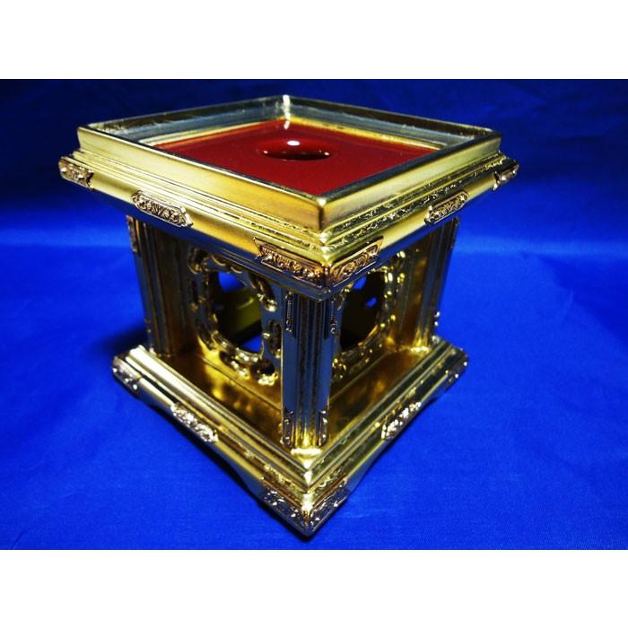 仏具 リン台 りん台 真宗大谷派 東 八ッ猪目輪台 3.0寸 金箔 天朱 金具打 高田派 おりん 台_1