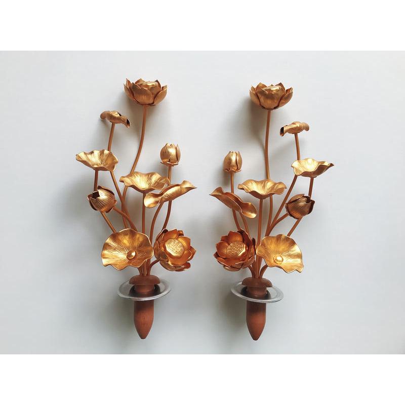 仏具 常花 6号 9本立 1対 消金色 軽合金製 浄土宗 禅宗 日蓮宗 天台宗 臨済宗 真言宗 各宗派 仏壇職人 関工作所 通販 Yahoo ショッピング