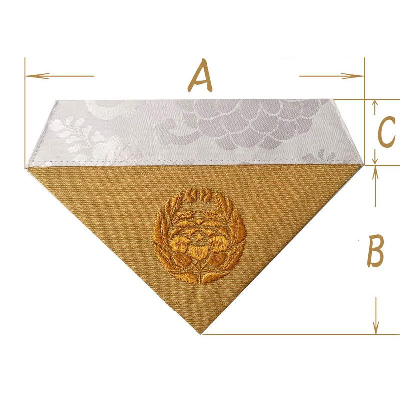 仏具 三角打敷 綴地盛上 東紋 刺繍 30代 真宗大谷派 : 仏壇職人 関工作