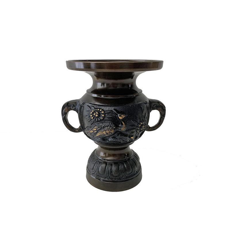 孔雀 五具足 京色 5.0寸 仏具セット 浄土真宗本願寺派 西 浄土宗 禅宗