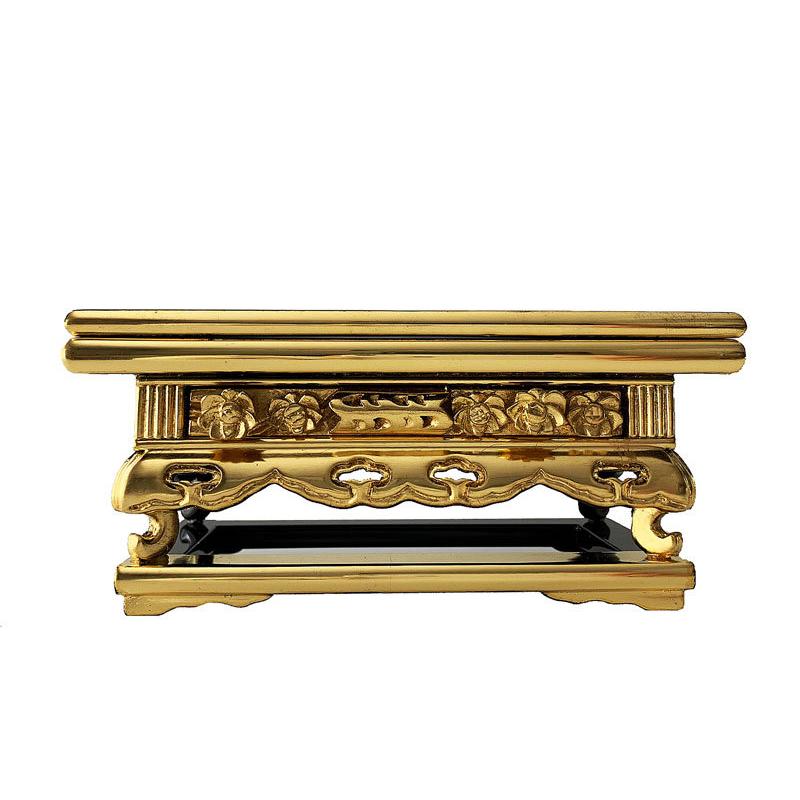 仏具 木製 純金箔 上前 黒 華鋲卓 花鋲卓 7.0寸 純金箔 真宗大谷派 東 仏光寺 高田派_1