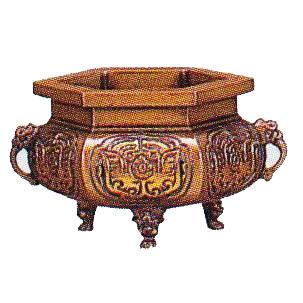 修縁堂】寺院用仏具 大悲香炉 トランペット 工芸品