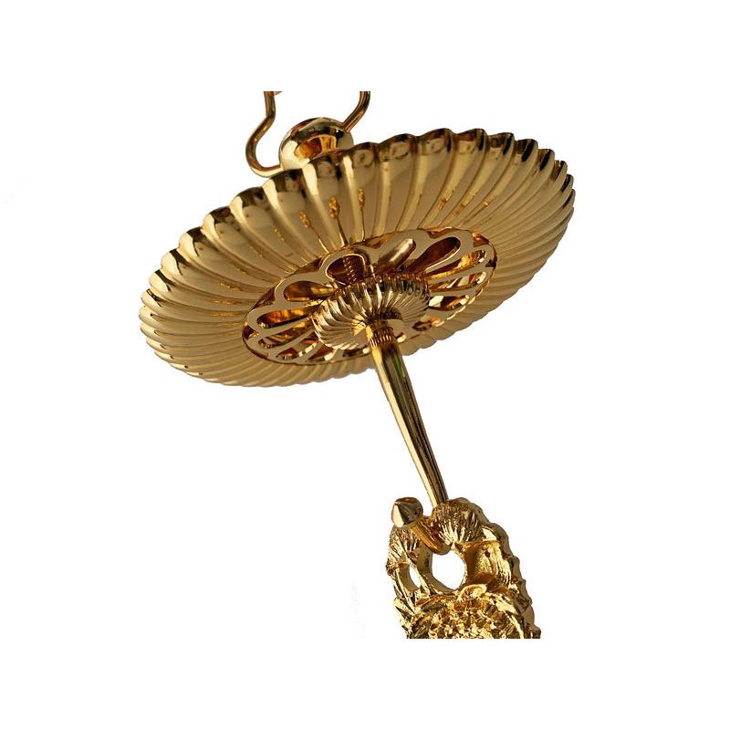 輪灯 金メッキ 菊輪灯 6.0寸 1対 仏具 浄土真宗本願寺派 西 : 仏壇職人