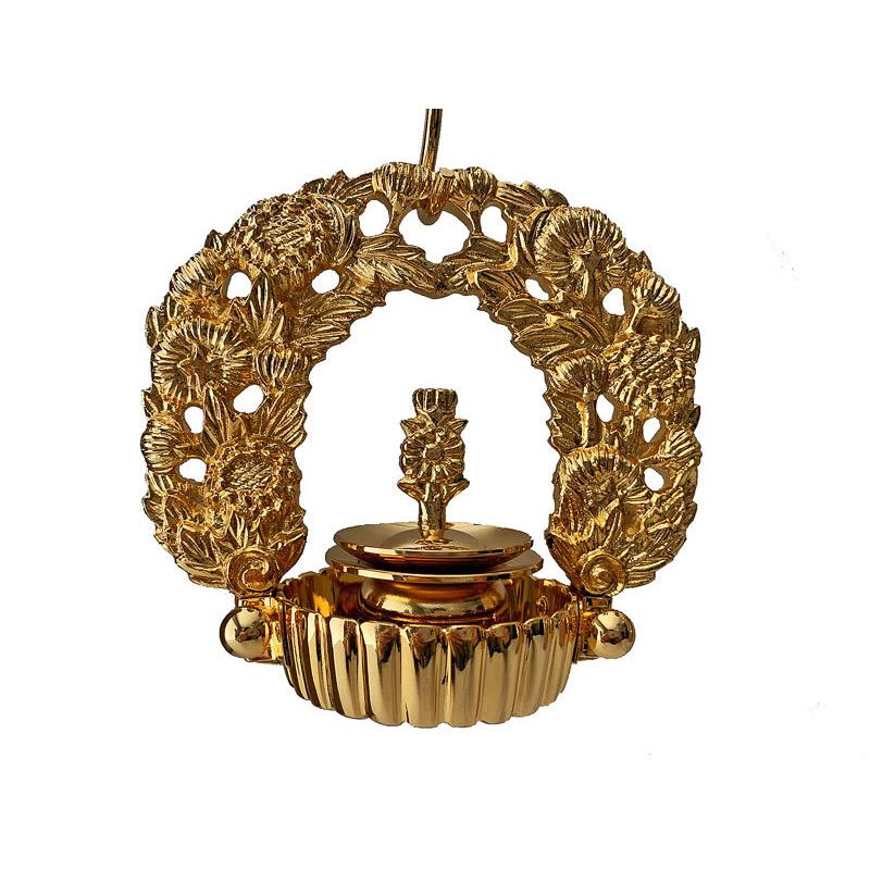 輪灯 金メッキ 菊輪灯 6.0寸 1対 仏具 浄土真宗本願寺派 西 : 仏壇職人