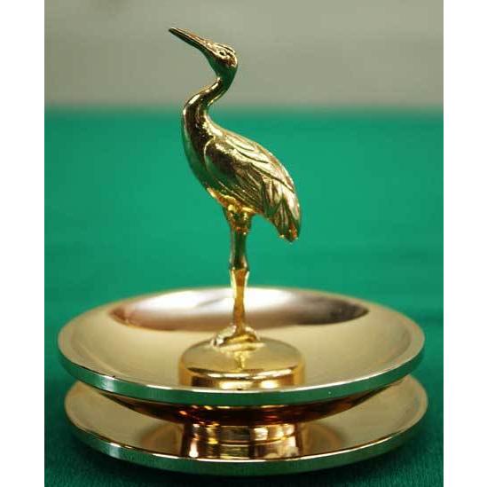 EE004 仏具 真鍮製 鶴型 置物 一対 神社仏閣 EE004 仏具 真鍮製 鶴型