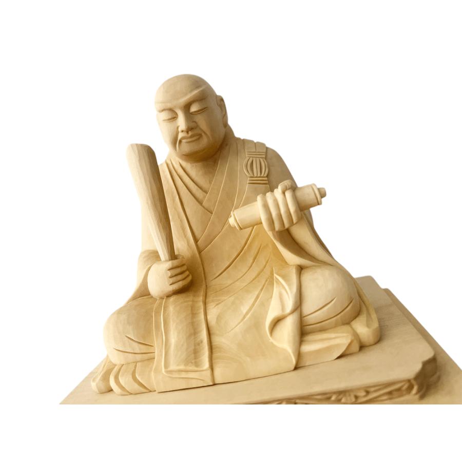 仏像 日蓮上人 総柘植 2.5寸 仏具 日蓮宗_3