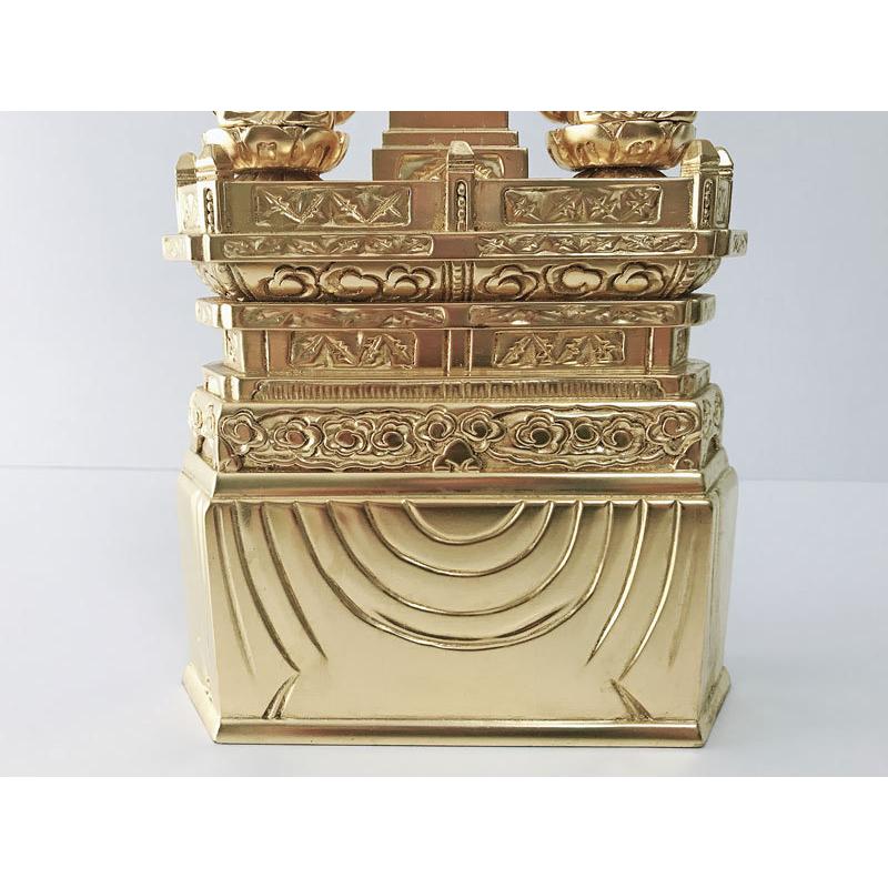 仏像 日蓮宗 純金箔 三宝尊 0.8寸｜仏像
