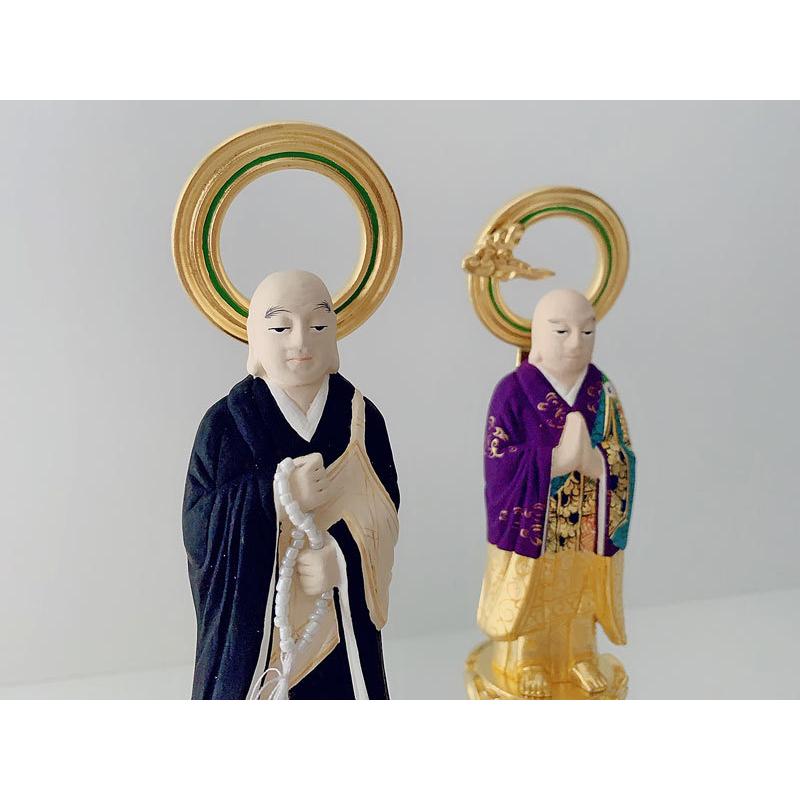 法然上人 善導大師 両大師 彩色 4.0寸 仏具 浄土宗 【クァンイン】