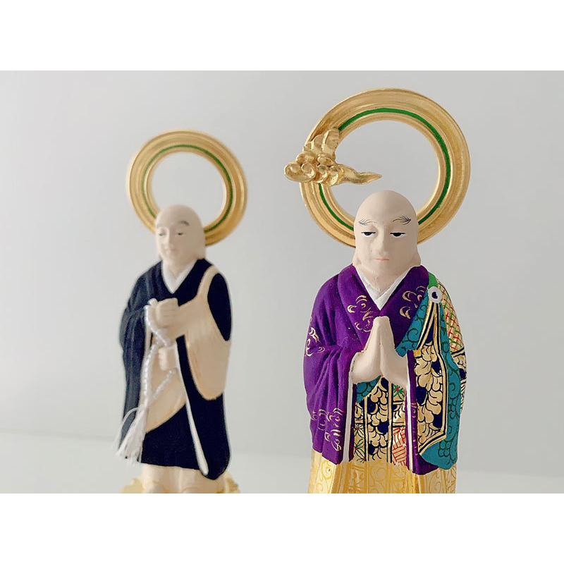 法然上人 善導大師 両大師 彩色 4.0寸 仏具 浄土宗 【クァンイン】