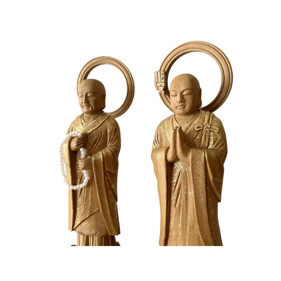 仏像､(1)金泥書 Amazon.co.jp: 極小仏 泥足毘沙門天 13cm（木製：ツゲ 金泥仕上）＿
