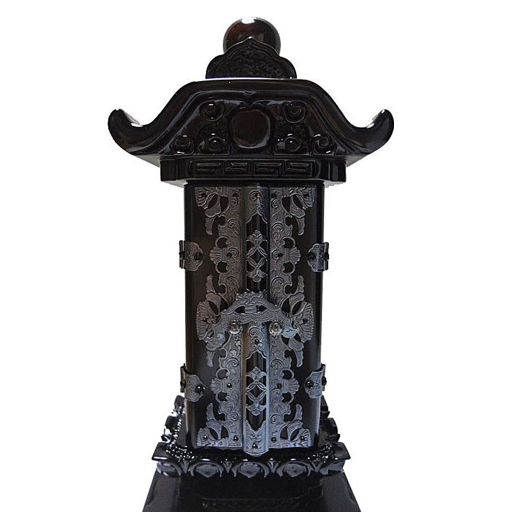 位牌 唐木 黒檀 雲二重回 4.5寸 繰出 繰出し 回出し 文字彫り無料