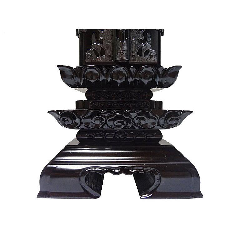 位牌 唐木 黒檀 雲二重回 5.0寸 繰出 繰出し 繰り出し 文字彫り無料_3