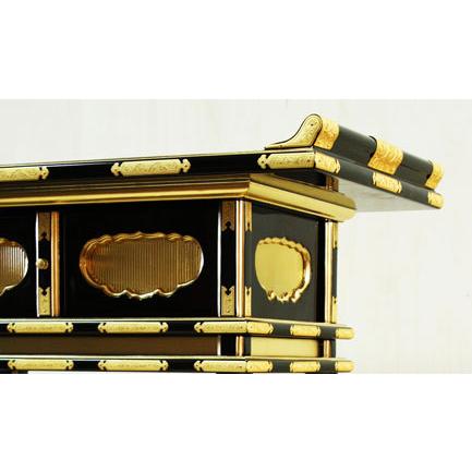 仏具 寺院用 経机 机 卓 中京型 背高経机金具打 黒 2尺2寸 寺院用仏具