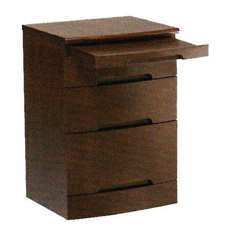 上置 小型 モダン 仏壇台 3段 + スライド付 ダーク色 家具調