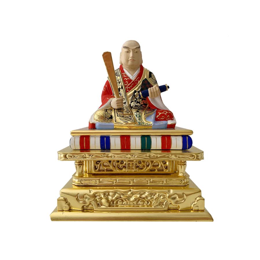 日蓮宗 仏像 極彩色 日蓮上人 2.0寸 - 美術、工芸品
